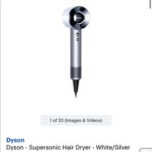 White/Silver Dyson blowdryer